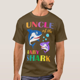 T-shirt Oncle Du Bébé Anniversaire Requin Oncle Requin Chr
