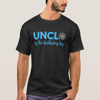 T-shirt Oncle du garçon de la fête d'anniversaire Winter O