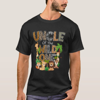 T-shirt Oncle du safari jungle sauvage 1er anniversaire P