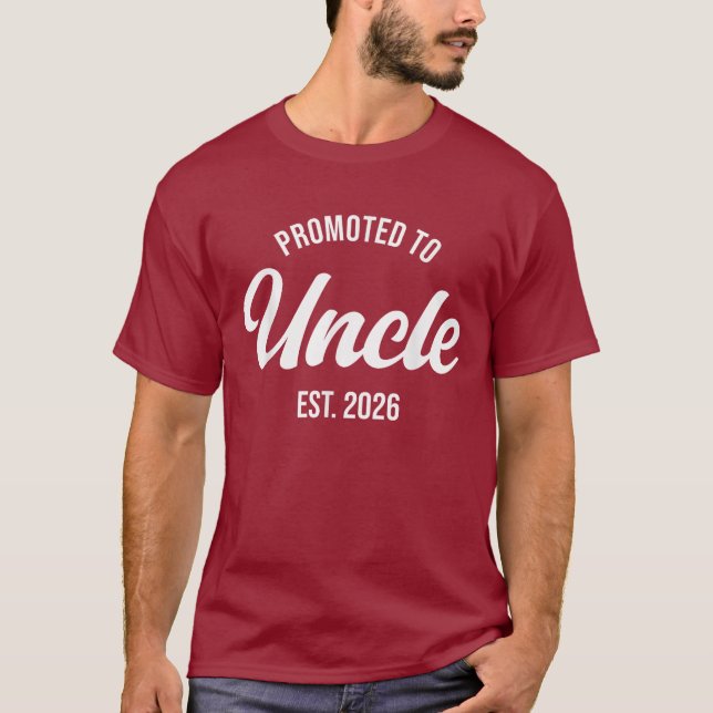 T-shirt Oncle Est 2026 promu à Oncle 2026 (Devant)