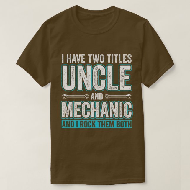 T-shirt Oncle et mécanique Funny Garage Fixation s Unclefr (Design devant)