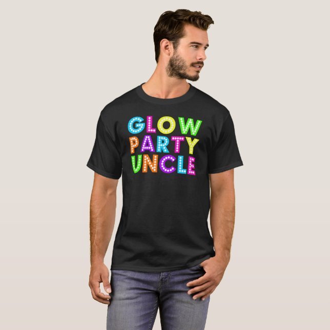 T-shirt Oncle Gift Tee de partie de lueur (Devant entier)