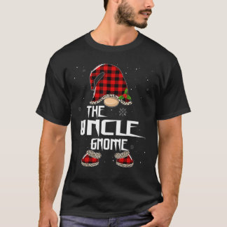 T-shirt Oncle Gnome Buffalo Plaid Matching Famille Christm