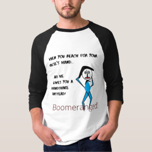 T-shirt Oncle Handshake - 3/4 Sleeve Raglan Boomerangé