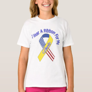 T-shirt Oncle - je porte un patriotique militaire de ruban