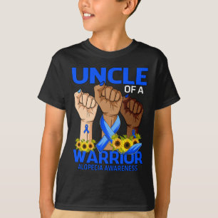 T-shirt Oncle Main D'Un Guerrier Alopécie Sensibilisation 