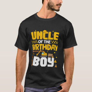 T-shirt Oncle Of The Birthday Boy Construction Family Deco