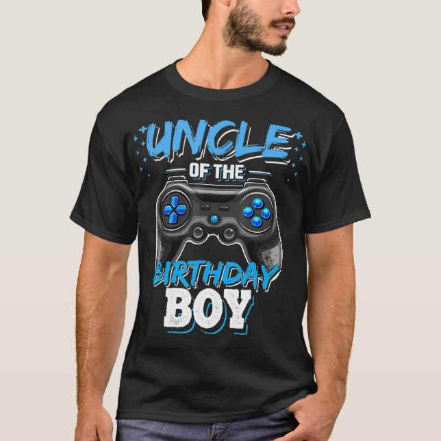 T-shirt Oncle of the Birthday Boy Matching Video Jeu Birt (Devant)