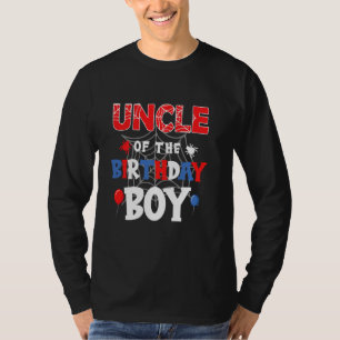T-shirt Oncle Of The Birthday Boy Spider Theme Party Enfan