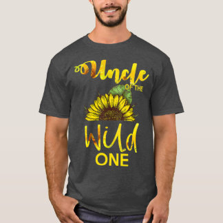 T-shirt Oncle Of The Wild One1St Anniversaire Tournesol