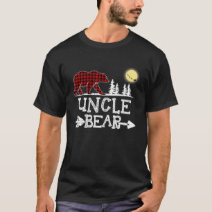 T-shirt Oncle Ours Pajama de Noël Buffle Rouge Plaid