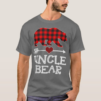 T-shirt Oncle Ours Pajama de Noël Buffle Rouge Plaid