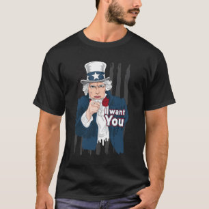 T-shirt Oncle patriotique vintage Sam Amérique