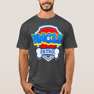 T-shirt Oncle Patrol Chien Drôle cadeau Anniversaire Fête