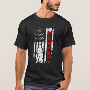 T-shirt Oncle receveur de baseball Drapeau Fl États-Unis
