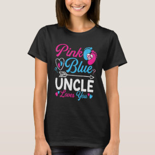T-shirt Oncle Rose Ou Bleu Vous Aime Bébé Drôle Genre Rev
