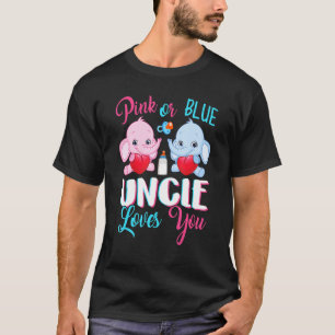 T-shirt Oncle Rose Ou Bleu Vous Aime Eléphants Bébé Genre