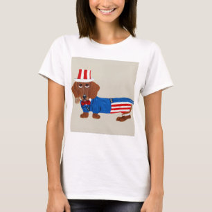 T-shirt Oncle Sam Dachshund