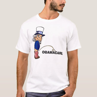 T-shirt Oncle Sam faisant pipi sur Obamacare