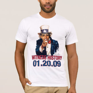 T-shirt Oncle Sam - histoire 01.20.09 de témoin de Barack