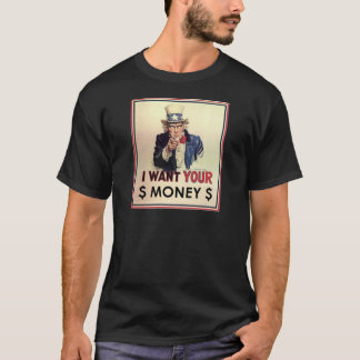 T-shirt Oncle Sam - je veux votre argent