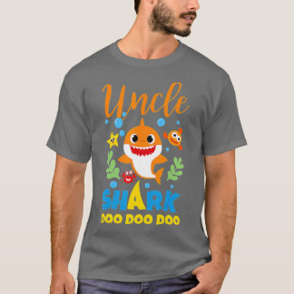 T-shirt Oncle Shark Cadeau mignonne bébé requin famille de