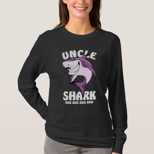 T-shirt Oncle Shark Doo maman tante papa bébé (Devant)