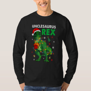 T-shirt Oncle T Rex Dinosaure de Noël Unclesaurus Matchin