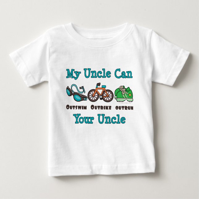T-shirt Oncle Triathlon Baby Long Manches (Devant)