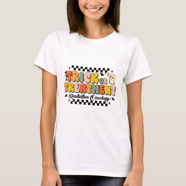 T-shirt Oncologie Du Rayonnement De Tac Ou De Traitement H (Devant)
