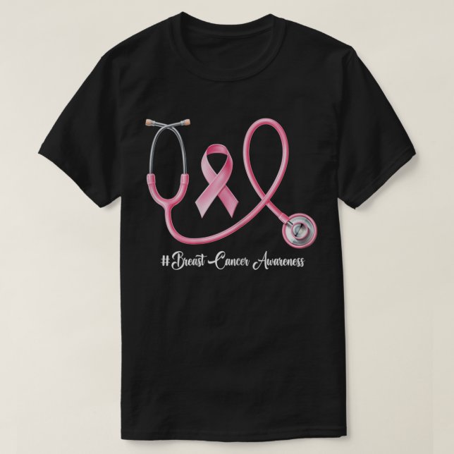 T-shirt Oncologiste et ocologie Infirmière du cancer du se (Design devant)