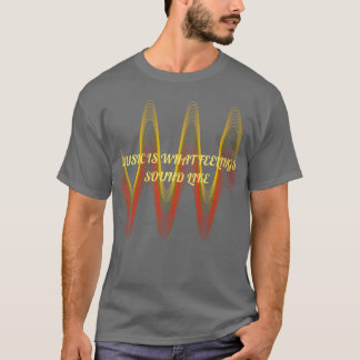 T-shirt ondes de musique vintage