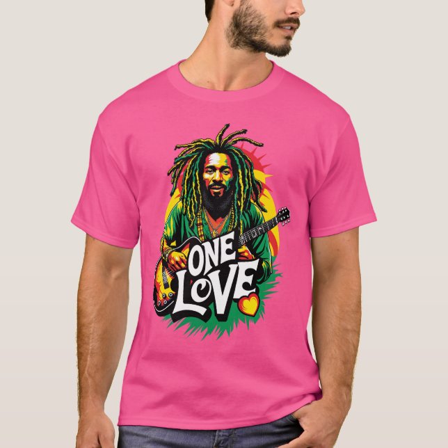 T-shirt One Love el Rey del Reggae (Devant)