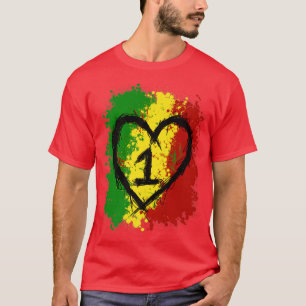 T-shirt One Love Jamaïque T Shirt Rasta Reggae Musique Car