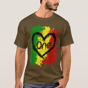 T-shirt One Love Jamaïque T Shirt Rasta Reggae Musique Car