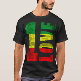 T-shirt One Love Rasta Reggae Jamaican Pride Positivity Vi