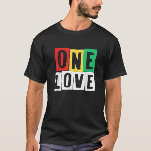 T-shirt One Love Rasta Reggae Summer Jamaica Pride Retro V