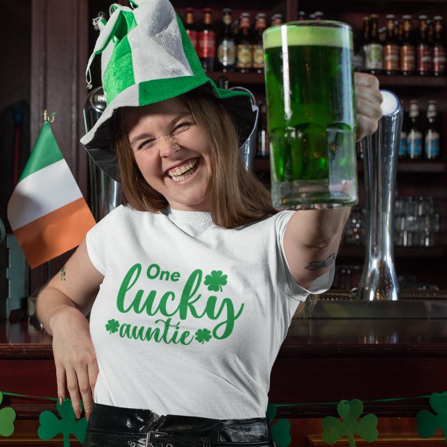 T-shirt One Lucky Auntie Funny St Patrick Day (Créateur téléchargé)