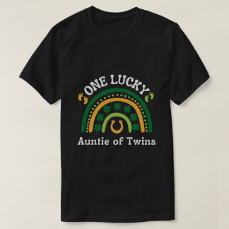 T-shirt One Lucky Auntie of Twins Irish St Patrick's Day