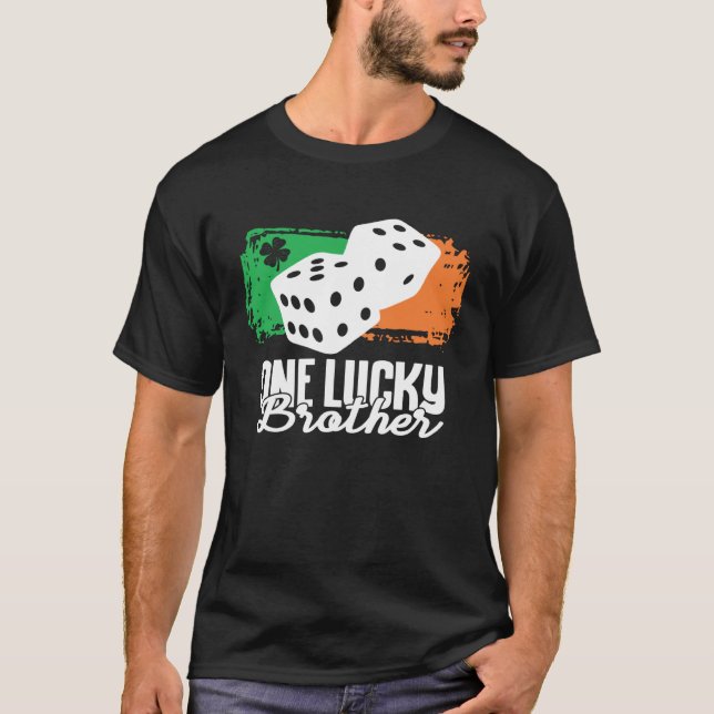 T-shirt One Lucky Brother Dice Game  Family Group Matching (Devant)