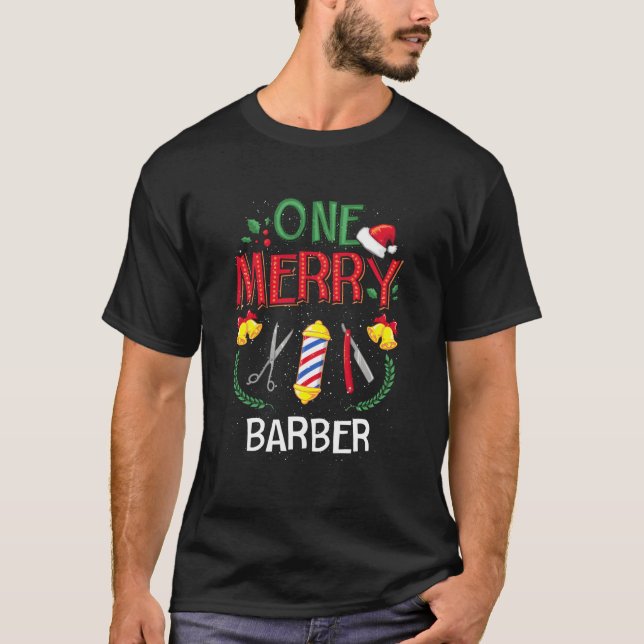 T-shirt One Merry Barber Beard Grooming Ugly (Devant)