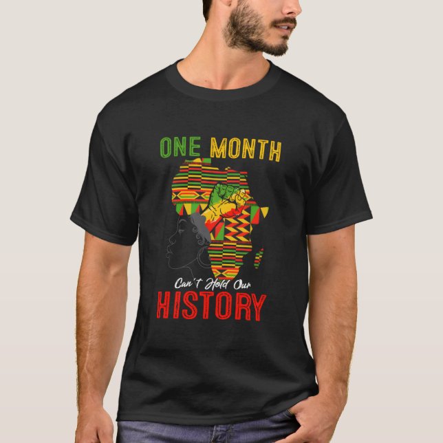 T-shirt One Month Can'T Hold Our History Junenth Fist Map  (Devant)