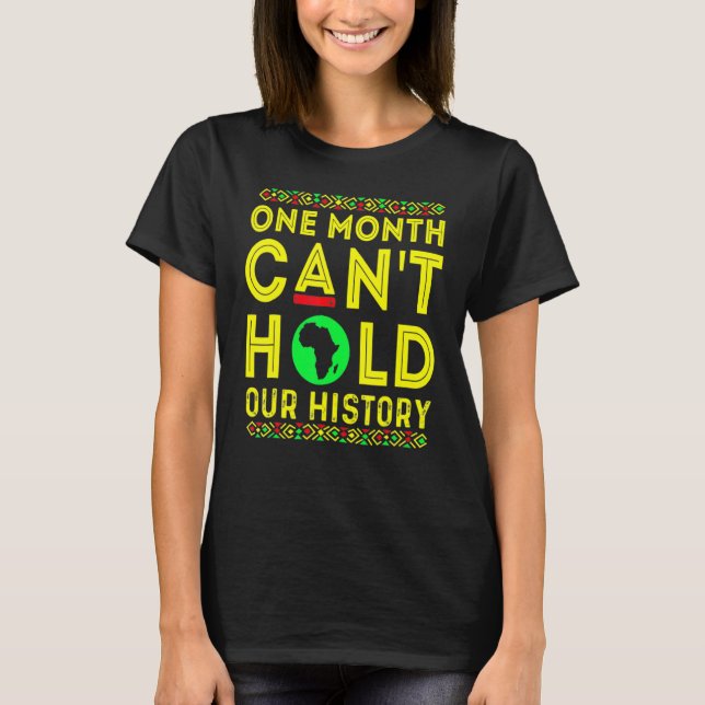 T-shirt One Month Can't Hold Our History Pride Black Histo (Devant)