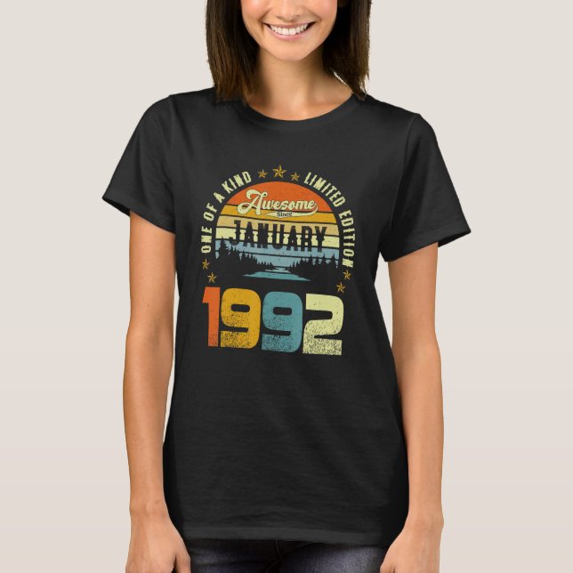 T-shirt One Of A Kind  Awesome Since January 1992 (Devant)