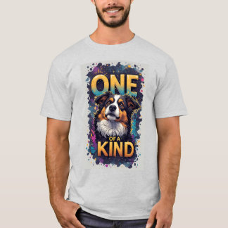 T-shirt One Of A Kind Dog Portrait With Bold Colors