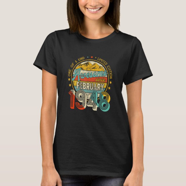 T-shirt One Of A Kind Limited Edition Awesome Since Februa (Devant)