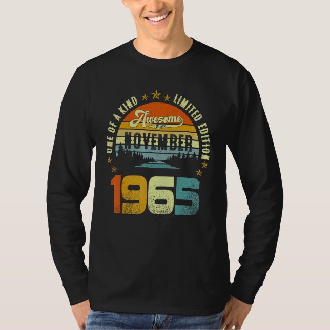 T-shirt One Of A Kind Limited Edition Awesome Since Novemb (Devant)