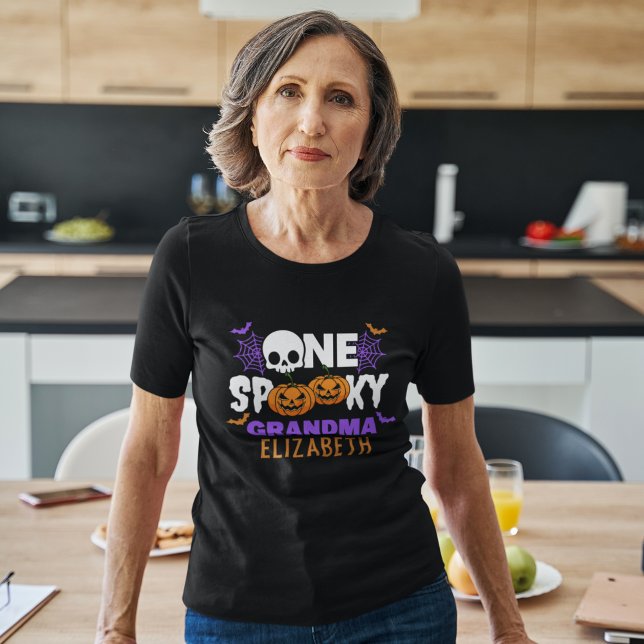 T-shirt One Spooky Grandma, Fun Halloween Family (Créateur téléchargé)