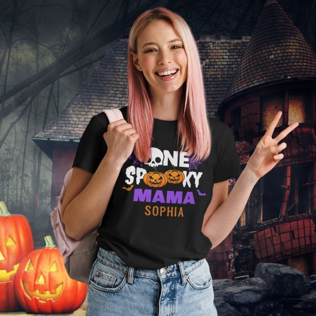 T-shirt One Spooky Mama, Fun Halloween Family (Créateur téléchargé)