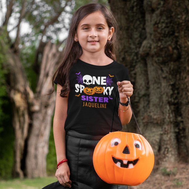 T-Shirt One Spooky Sister, Fun Halloween Family (Créateur téléchargé)